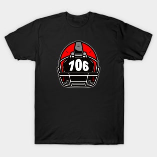 Retro Football Helmet 706 Area Code Athens Georgia Football T-Shirt